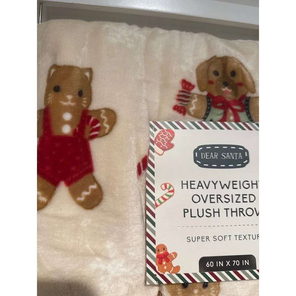 Christmas Gingerbread Cat & Dog Blanket